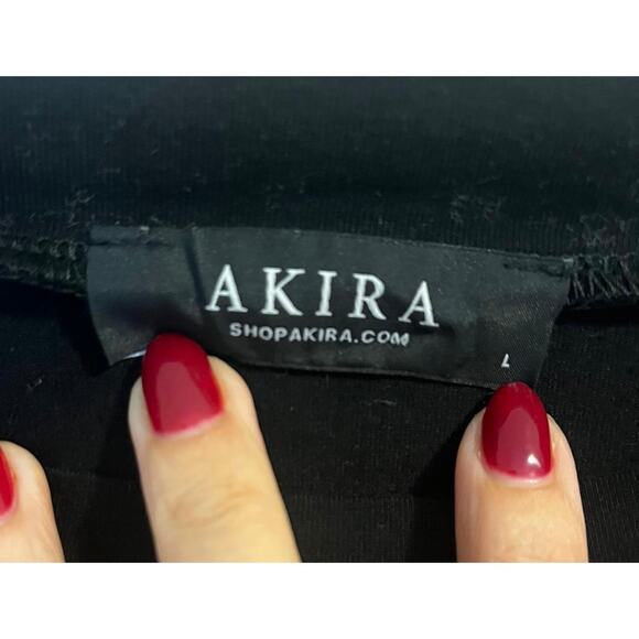 Akira Look This Way Graphic Tee in Black and Dark Grey Women's sz. L - Picture 6 of 9